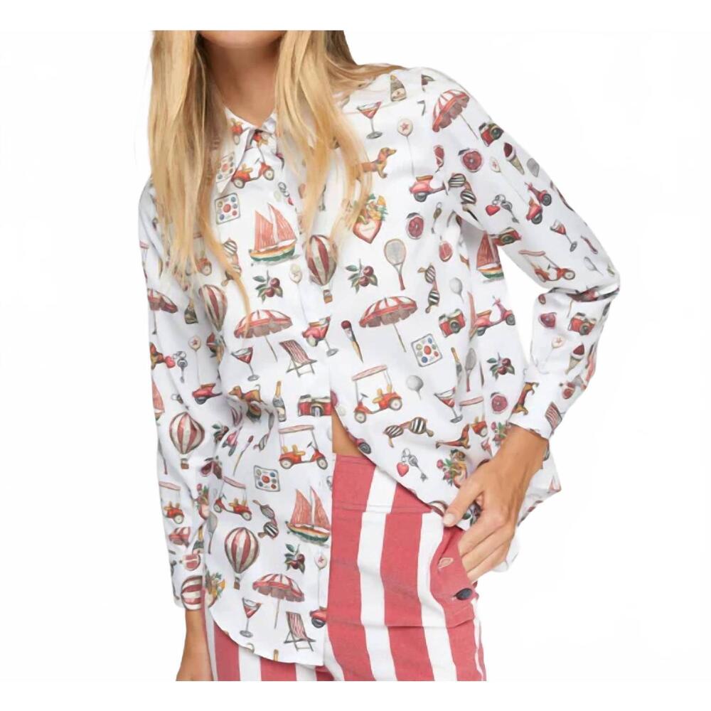 NEW VILAGALLO long sleeve print blouse with balloons in multi
